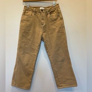 Oak + Fort crop high-waist jeans